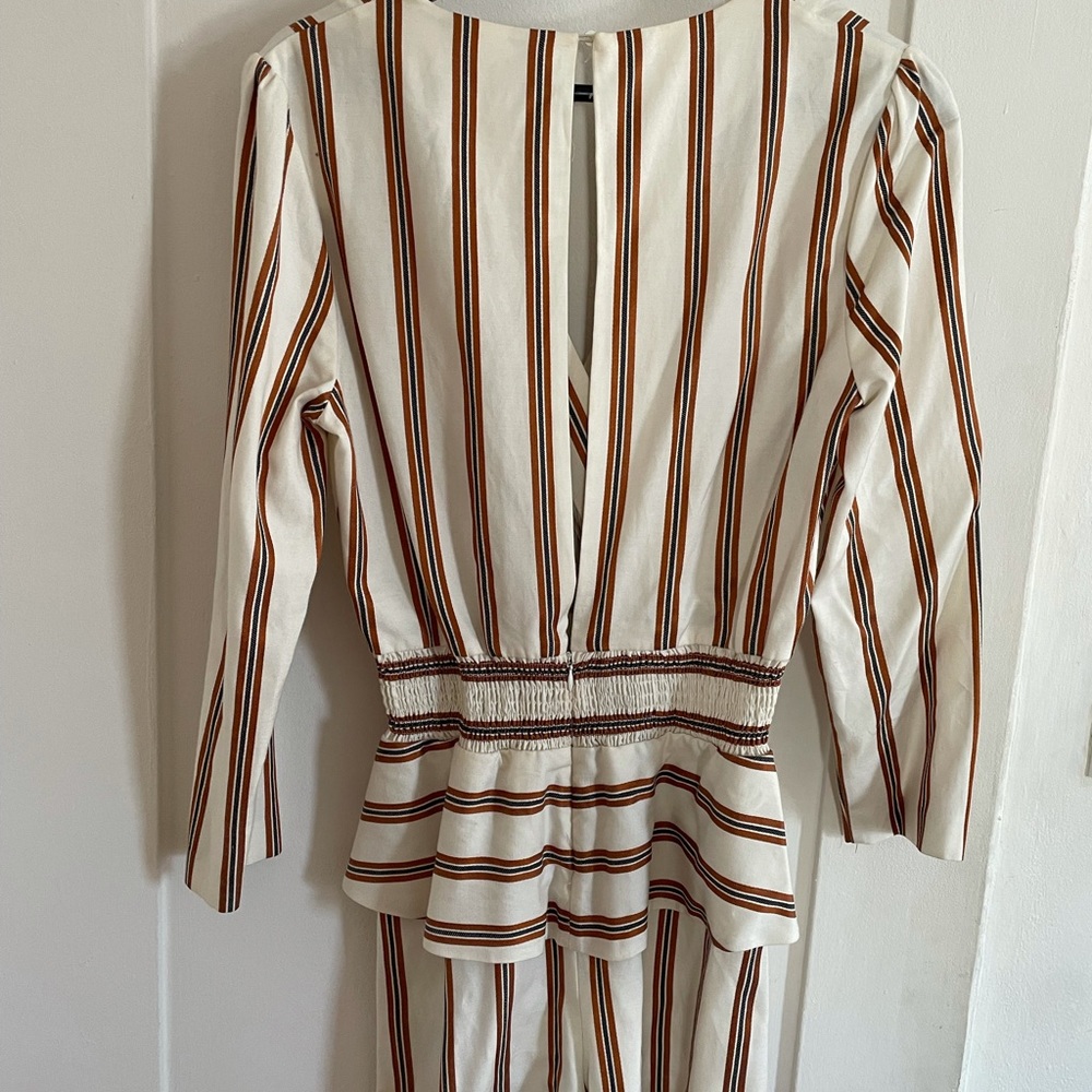 Maje striped peplum suit romper - Picture 6 of 7